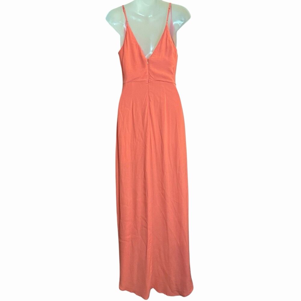 Maxi Faux Wrap Dress Size Small ASTR The Label Coral V Neck Summer Dress 🌴 - Picture 2 of 16
